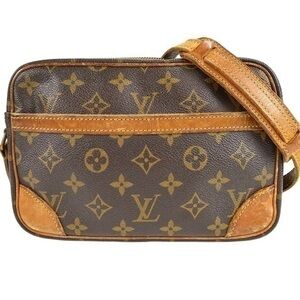 Louis Vuitton Authentic trocadero 45 monogram leather crossbody camera bag